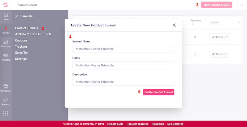 GrooveSell Tutorial - How to create a product funnel